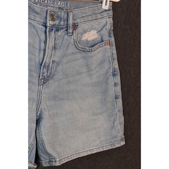 American Eagle Outfitters Women's 2 Strigid Distressed Jean Shorts Jorts Denim - Picture 4 of 11